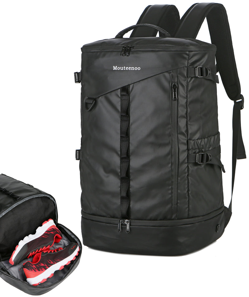 Mouteenoo Reiserucksack mit Schuhfach für Fitnessstudio Sport Wandern Wasserabweisender Rucksack für Herren und Damen